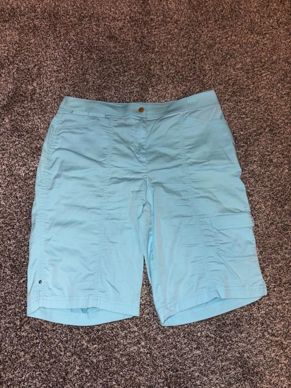 Y2K blue shorts with sequins on the side